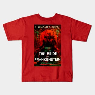 Classic Horror Movie Poster - The Bride of Frankenstein Kids T-Shirt